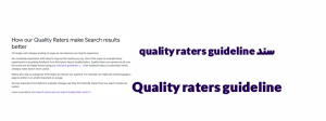 سند quality raters guideline چیست؟